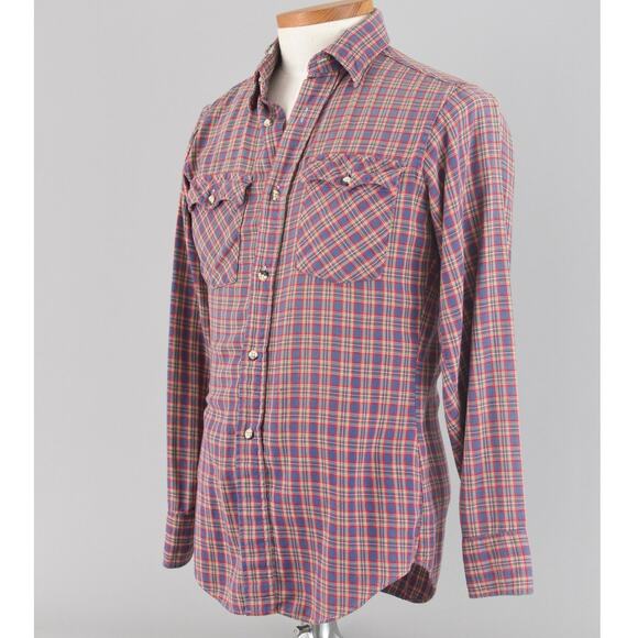 Vintage JCPenney Plaid Button Down Distressed Shirt Unisex Small - Medium - Picture 5 of 10